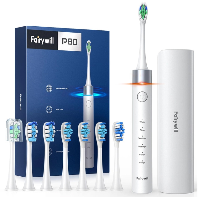 Зубная щетка электрическая Fairywill P80 White - Фото 1