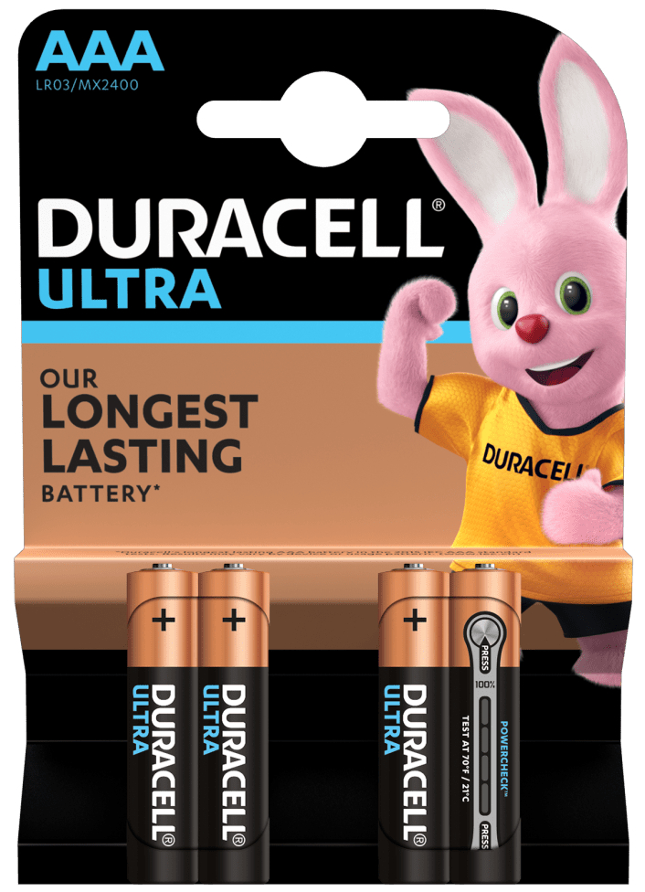 Батарейка тип AAA Duracell MN/MX2400 Ultra (LR-03) 4шт. - Фото 1