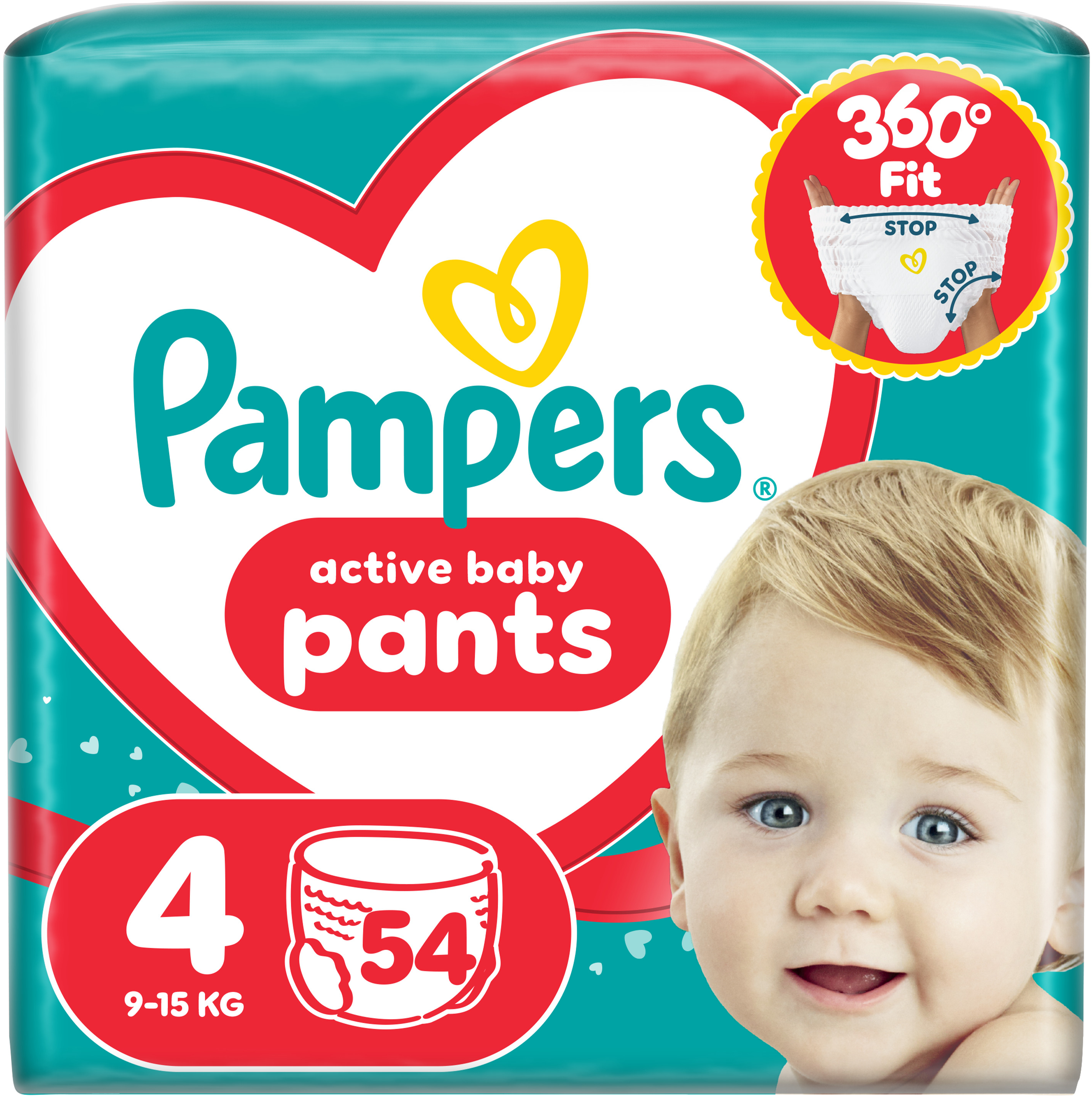 Одноразові підгузки-трусики Pampers Active Baby Pants Розмір 4 (9-15 кг) 54 шт (80894798)