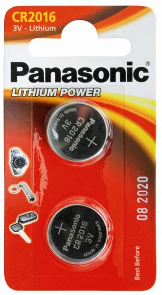 Батарейка тип CR2016 Panasonic CR 2016 BLI 2 LITHIUM - Фото 1