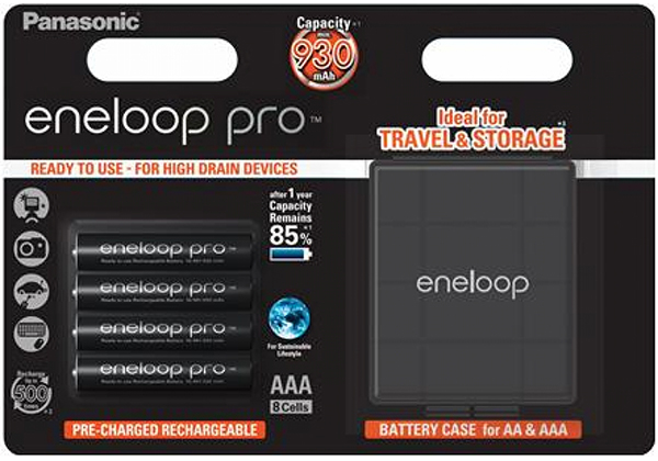Аккумулятор тип AA Panasonic Eneloop Pro AAA 930 mAh 4BP+Case (BK-4HCDEC4BE) - Фото 1