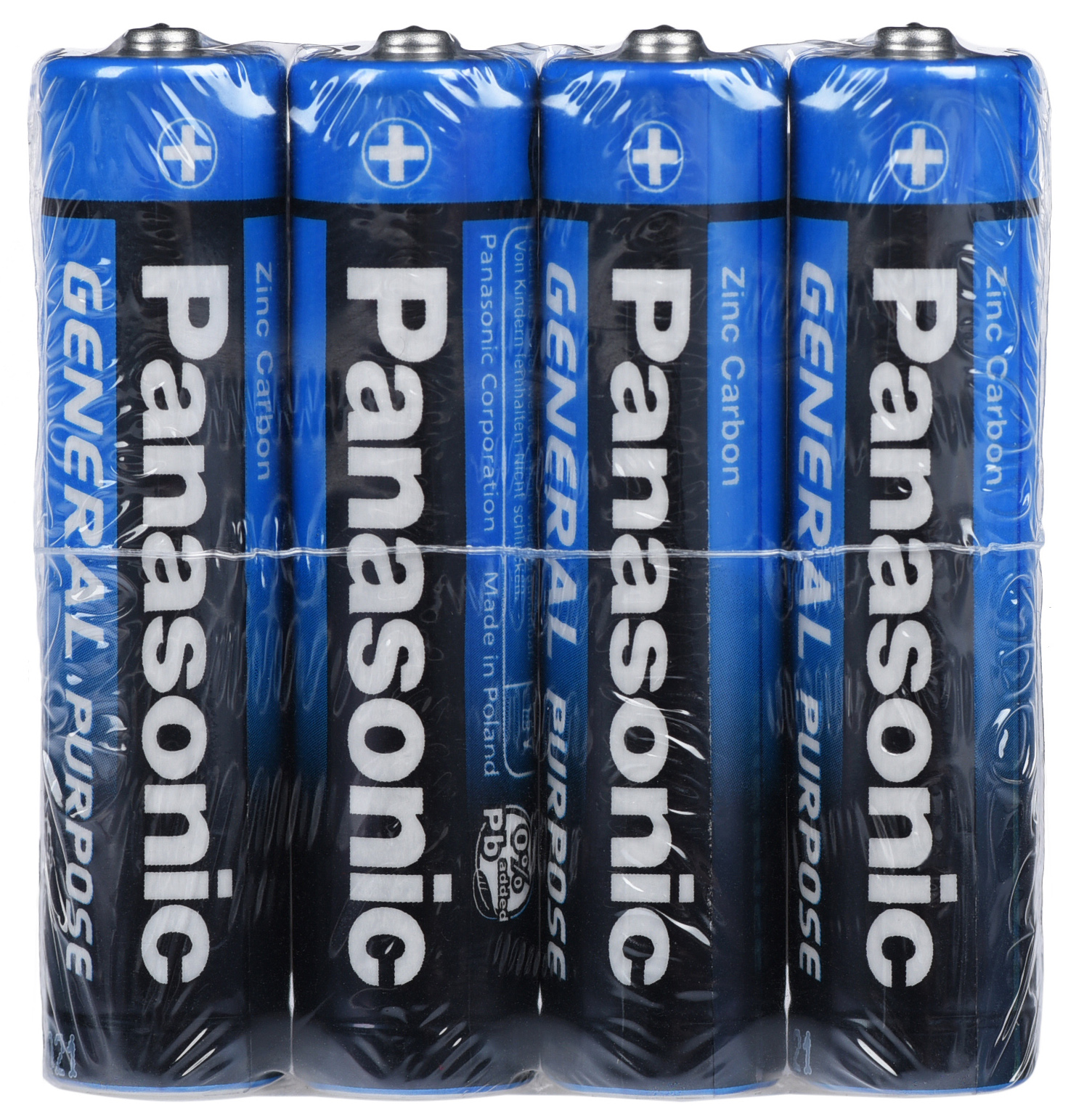 Батарейка тип AAA Panasonic GENERAL PURPOSE R3 TRAY 4 ZINK-CARBON (R03BER/4PR) - Фото 1