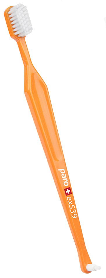 Зубна щітка Paro Swiss paro toothbrush exS39, з монопучковою насадкою, помаранчевий (7.714/5) - Фото 1