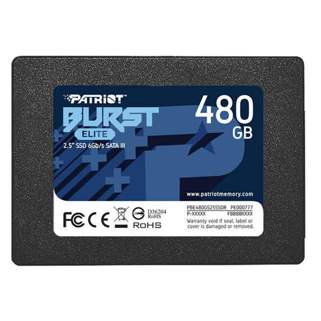 Купить SSD-накопитель внутренний Patriot 480GB Burst Elite 2.5" SATAIII TLC (PBE480GS25SSDR) - Фото 1 SSD-накопитель внутренний Patriot 480GB Burst Elite 2.5" SATAIII TLC (PBE480GS25SSDR) - Фото 1