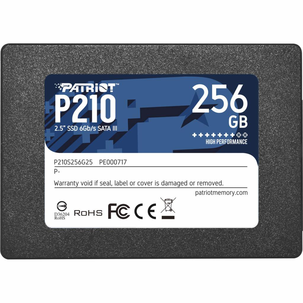 SSD-накопитель внутренний Patriot P210 256GB 2.5" SATAIII TLC (P210S256G25) - Фото 1