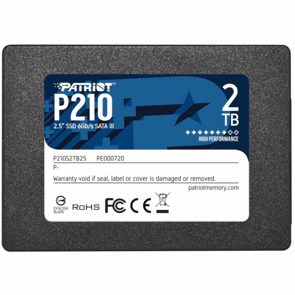 SSD-накопичувач внутрішній Patriot P210 2TB 2.5" SATAIII TLC (P210S2TB25) - Фото 1