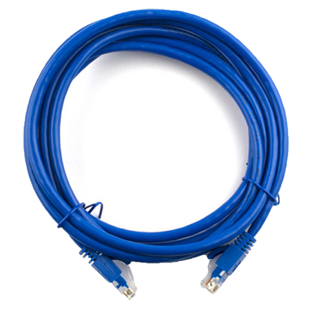 Кабель патч-корд Ritar RJ-45 Cat.5e 10m Blue (PCR-CU/10Be / 09800) - Фото 1