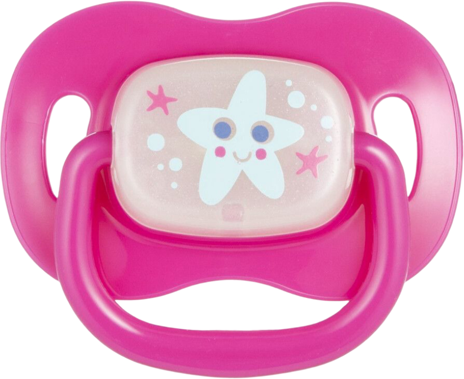 Кругла пустушка Canpol babies 18+ міс LOVE&SEA рожева (22/415_pin_new) - Фото 1