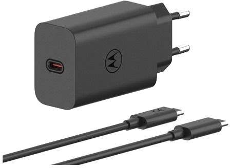 Сетевое зарядное устройство Motorola 68W USB-С + 1m Black (PG38C06281) - Фото 1