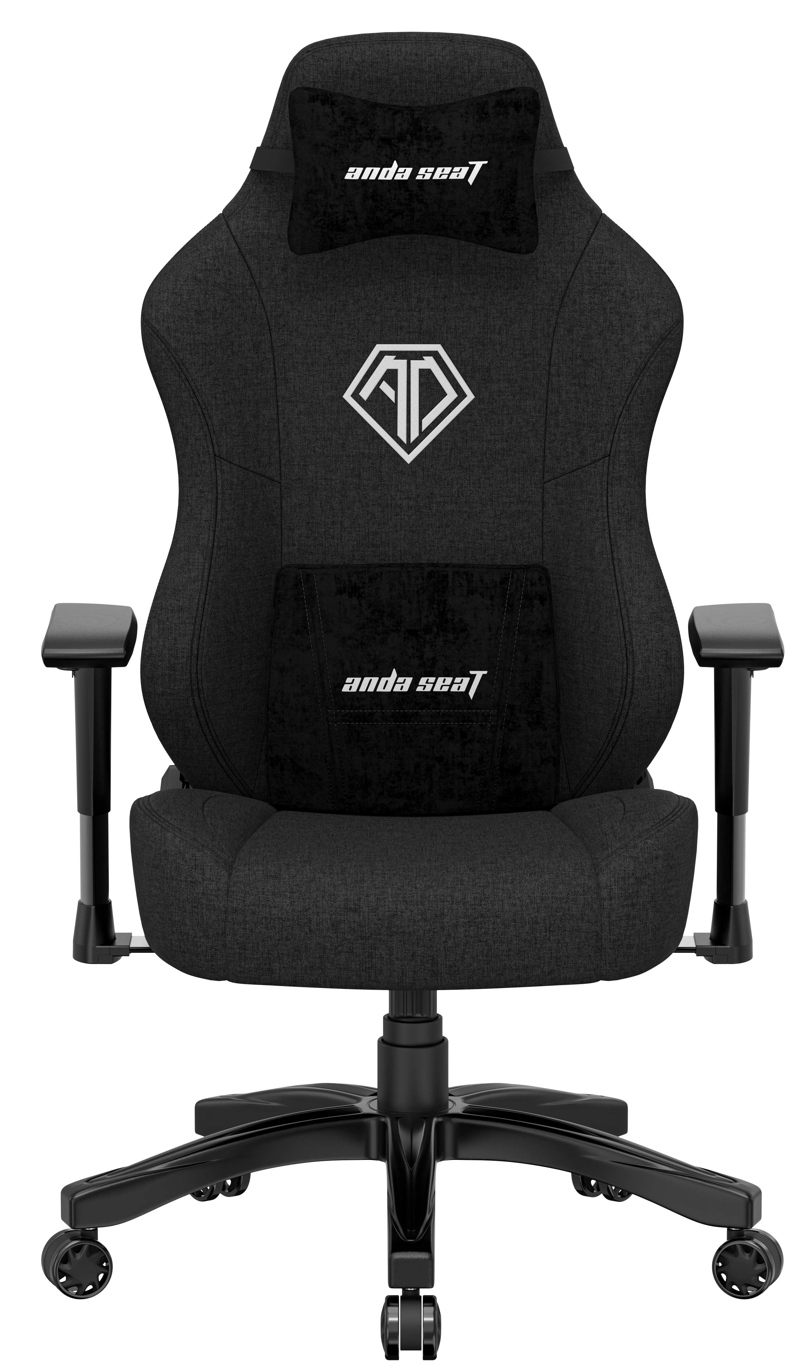 Кресло для геймеров Anda Seat Phantom 3 Size L Black Fabric (AD18Y-06-B-F) - Фото 1