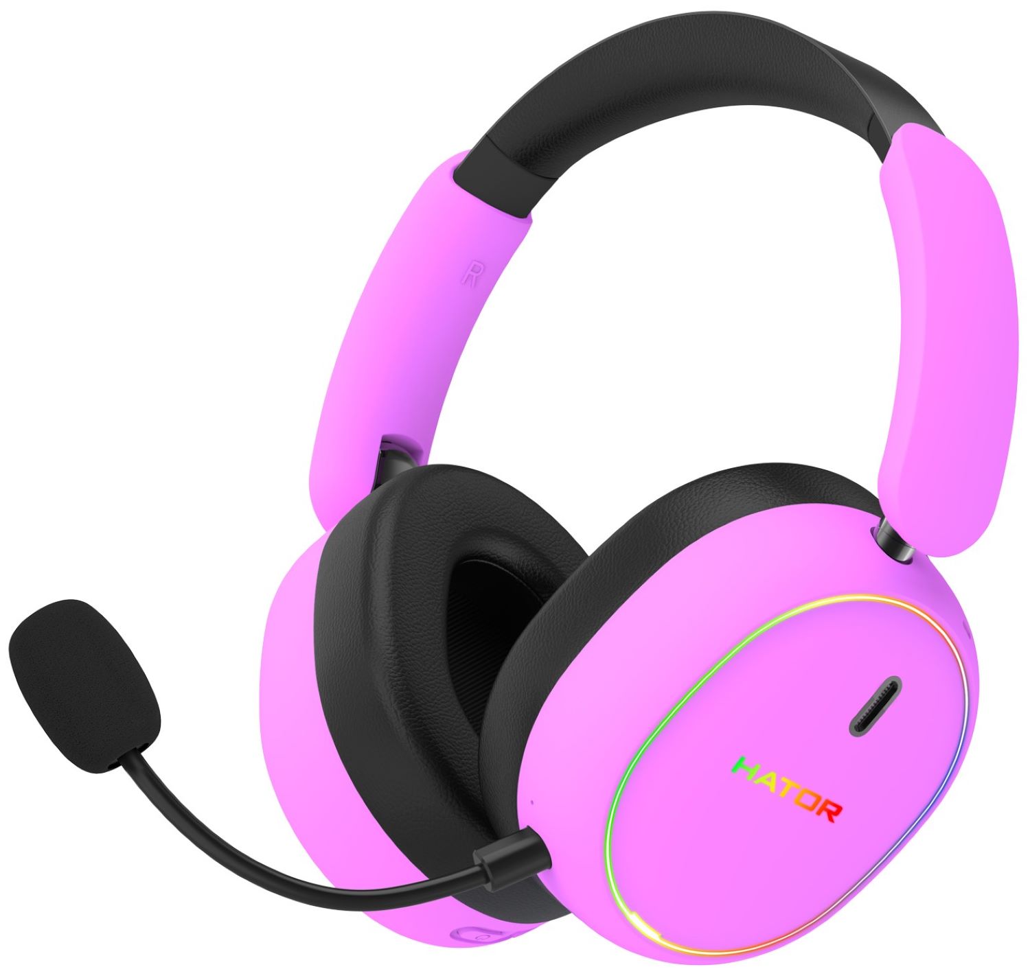 Гарнітура бездротова ігрова Hator PHOENIX 2 Hi-Res (ESH42) Wireless Cyber Violet - Фото 1