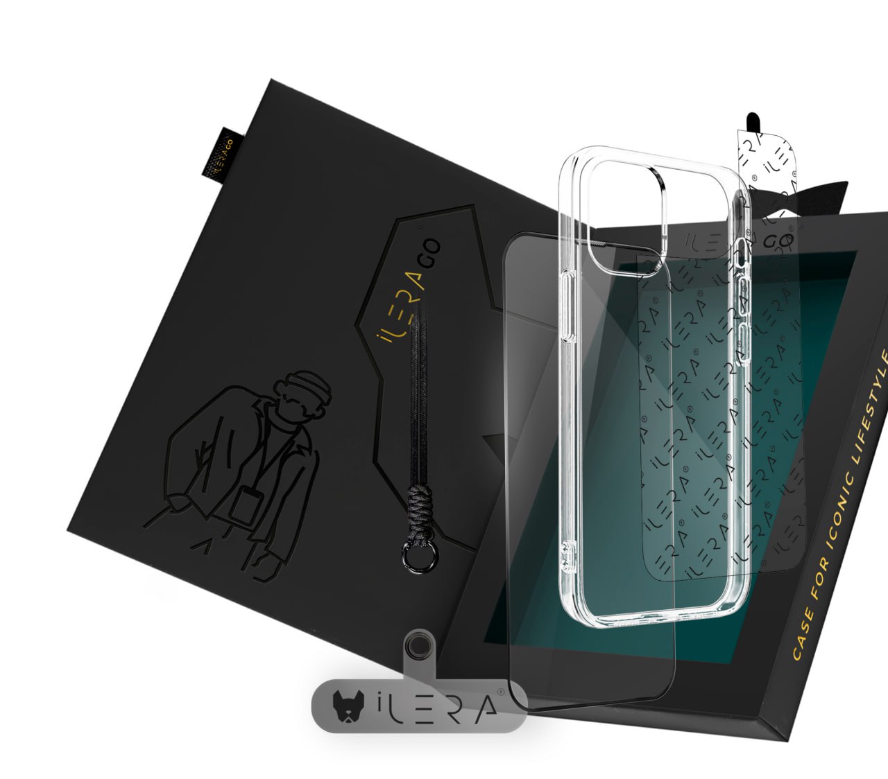 Чехол для смартфона ILera Go Ice Case with Hand stripe /чехол,стекло,ремень/ iPhone 14 Pro Max (iLGoHnd14PrMx) - Фото 1