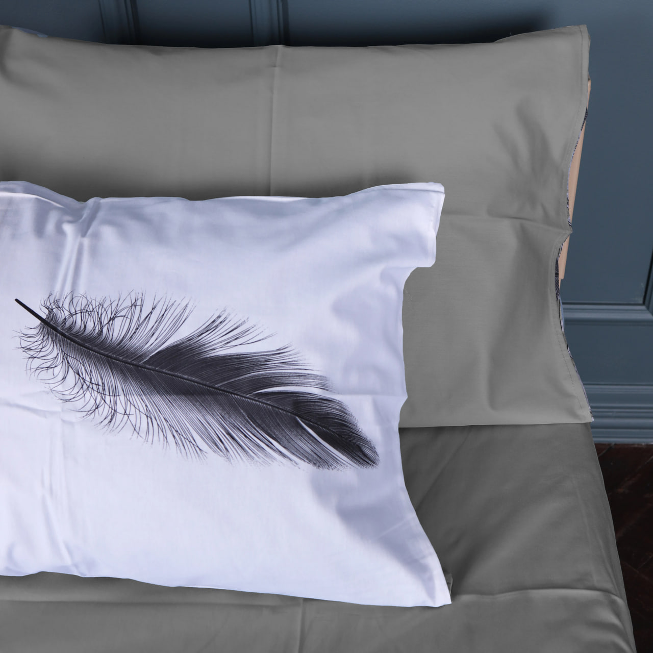 Наволочка MirSon Сатин 22-1400 Feather Touch 70х70 см (2200010566529) - Фото 1
