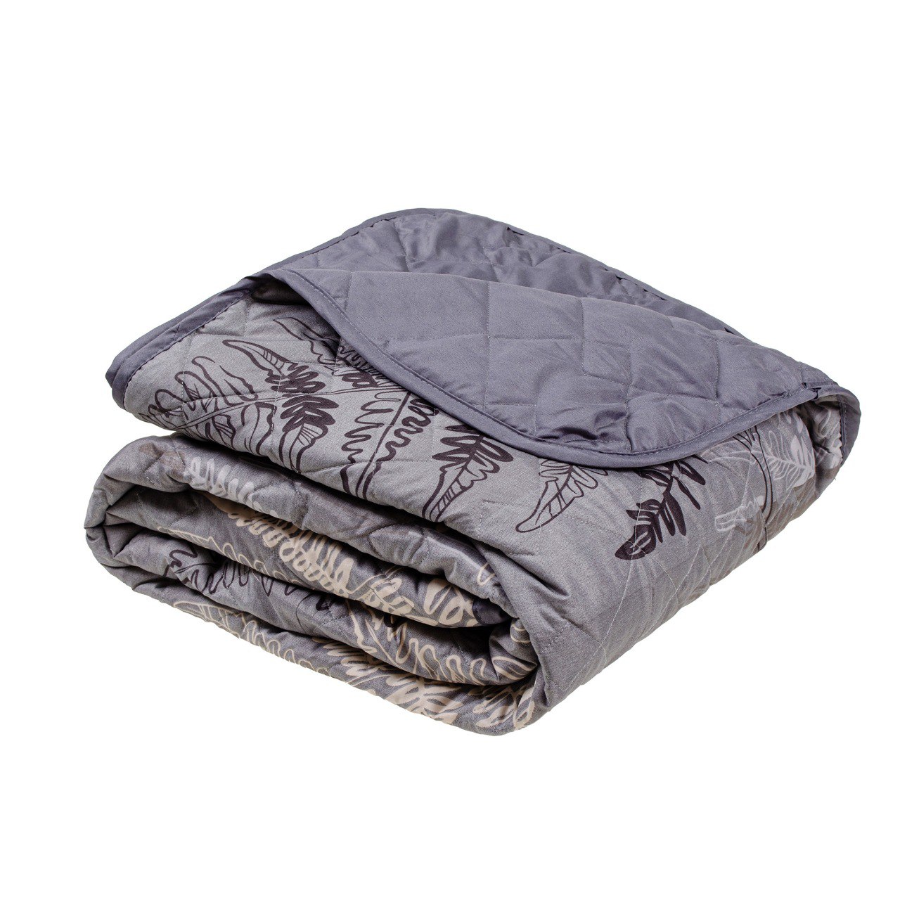 Покрывало двуспальное Home Line 210(215)х220 (60) микрофибра Папоротник (175483) - Фото 1