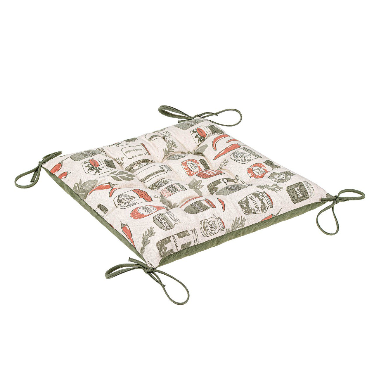 Купить Подушка для стула Home Line 40х40 см на завязках Теракот-Св.Авокадо (186721) - Фото 1 Подушка для стула Home Line 40х40 см на завязках Теракот-Св.Авокадо (186721) - Фото 1