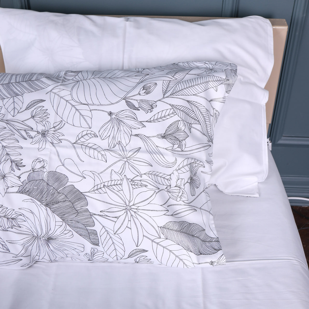 Наволочка MirSon 22-1427 Leafsong white 50х70 см (2200011246642) - Фото 1