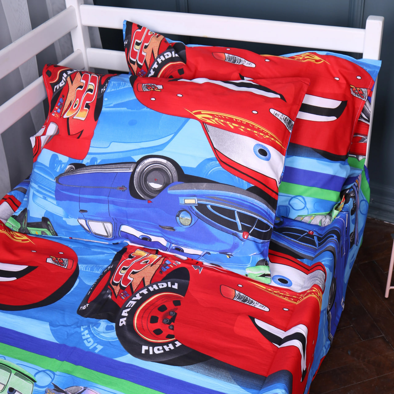 Наволочка MirSon 17-0778 McQueen's Racing Dreams blue Бязь 50х70 (2200011256825) - Фото 1