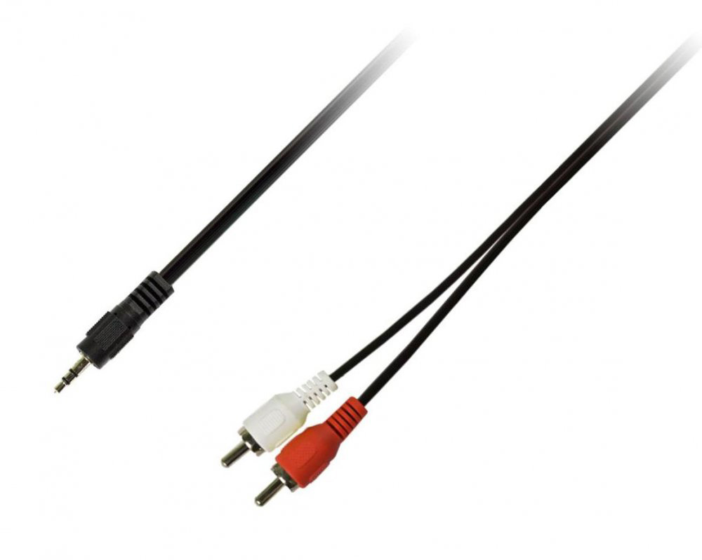 Кабель 3.5 мм - 3.5 мм Piko AUX 3.5mm M - 2xRCA M 3m (1283126473906) - Фото 1