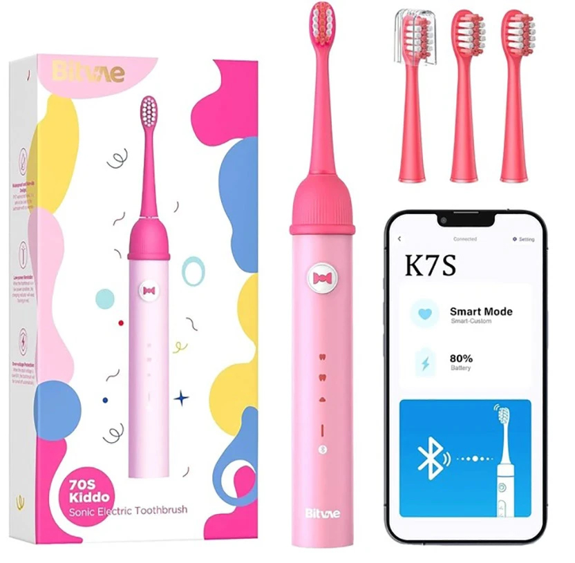 Зубная щетка электрическая Bitvae Smart K7S Kids Pink (K7S-p) - Фото 1