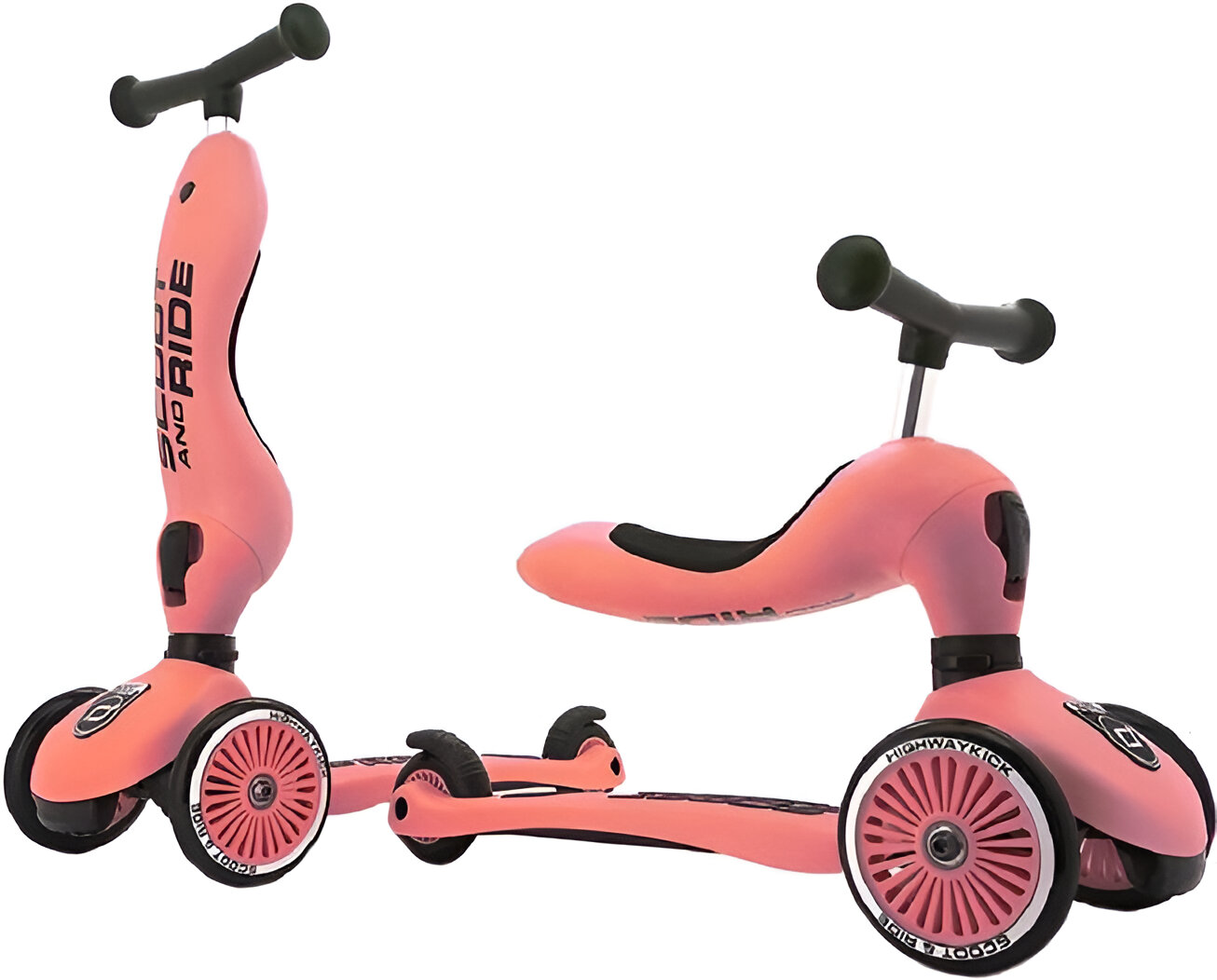 Трёхколёсный самокат Scoot&Ride Highwaykick-1 (SR-160629-PEACH) - Фото 1