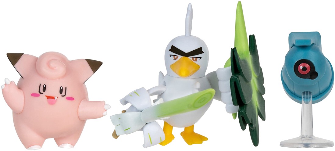 Набор игровых фигурок Pokemon W18 - КЛЕФЕЙРИ, БЕЛДУМ, СИРФЕТЧ'Д (PKW3057) - Фото 1