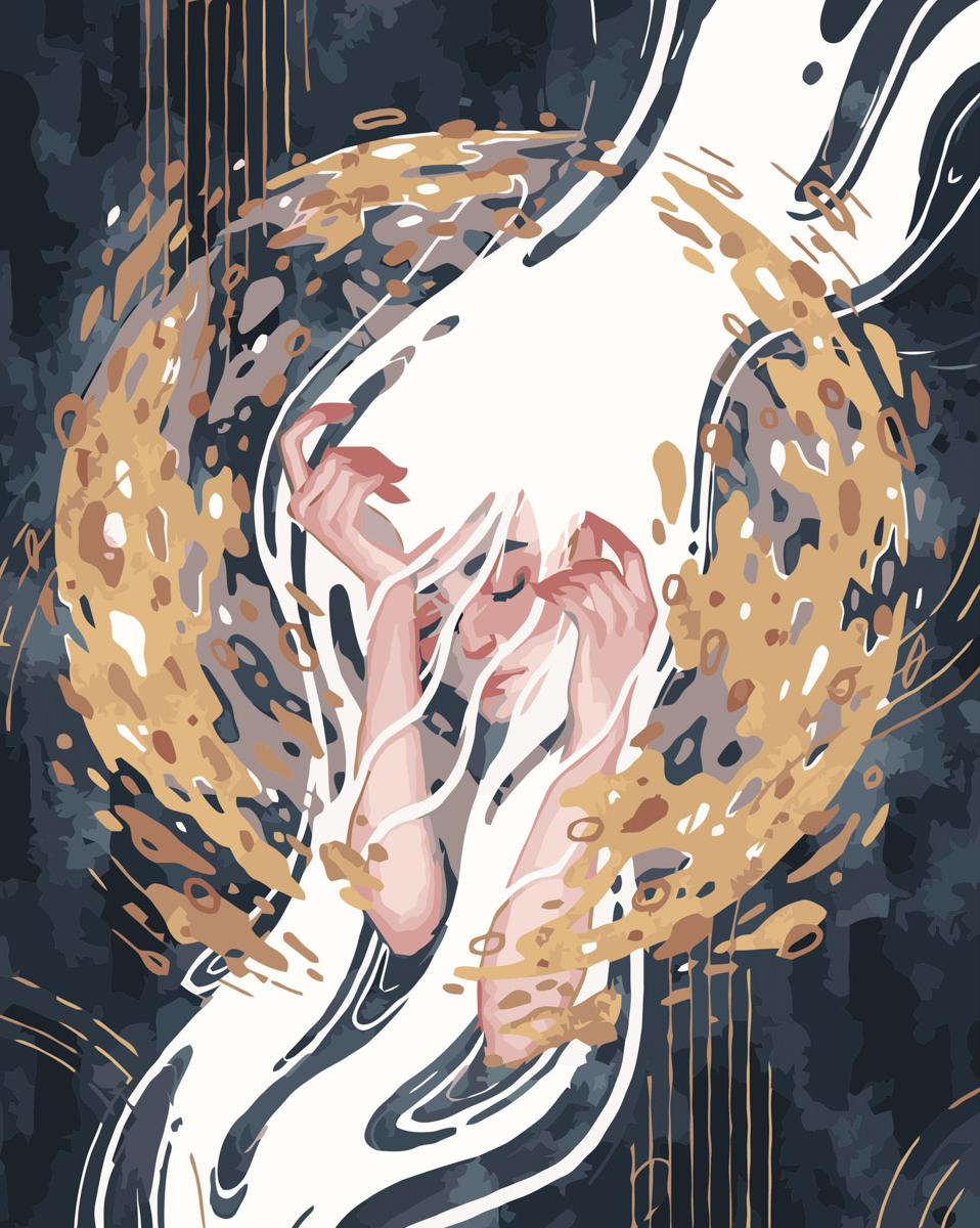 Картина за номерами Strateg Дівчина в думах 40х50 см (VA-3420) - Фото 1