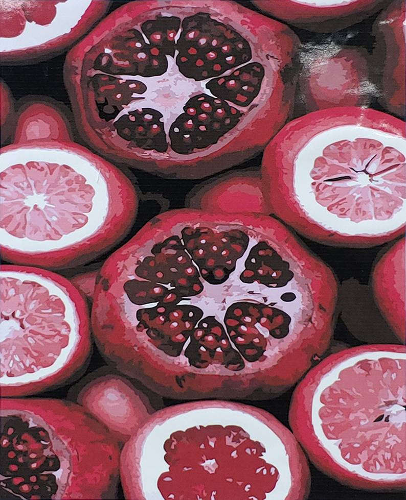 Картина за номерами Strateg Гранат та грейпфрут 40х50 см (SY6846) - Фото 1