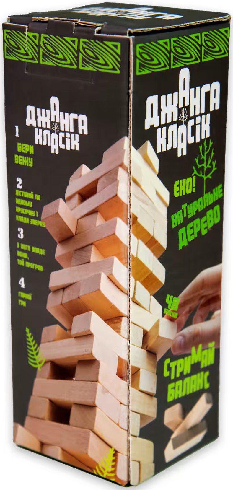 Настольная игра развлекательная (5-7 лет) Strateg Джанга классик Эко 48 брусков (30727) - Фото 1