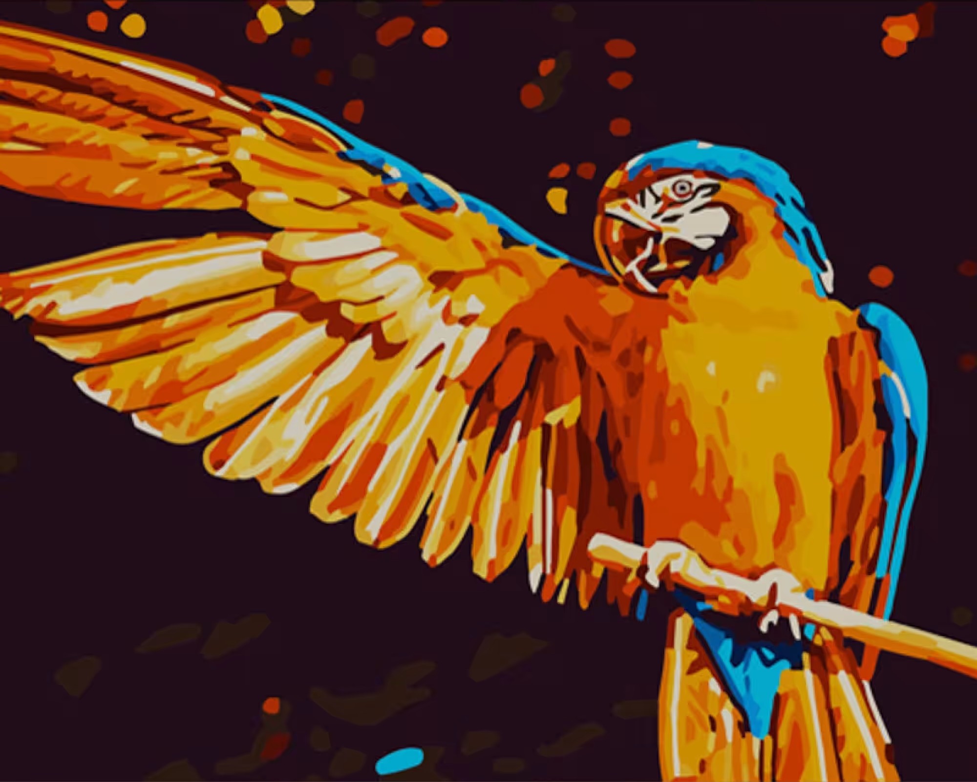 Картина за номерами Strateg Яскравий папуга 40х50 см (GS787) - Фото 1