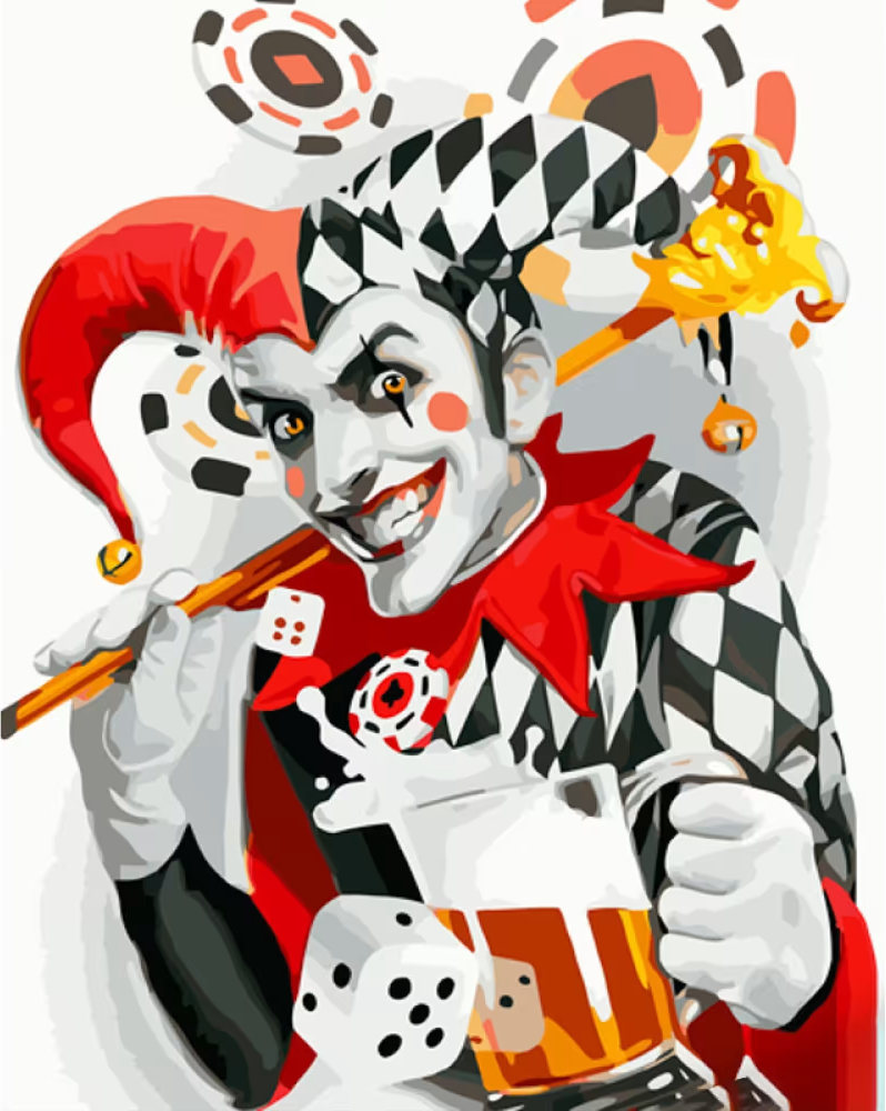 Картина за номерами Strateg Веселий Джокер 40х50 см (GS1249) - Фото 1