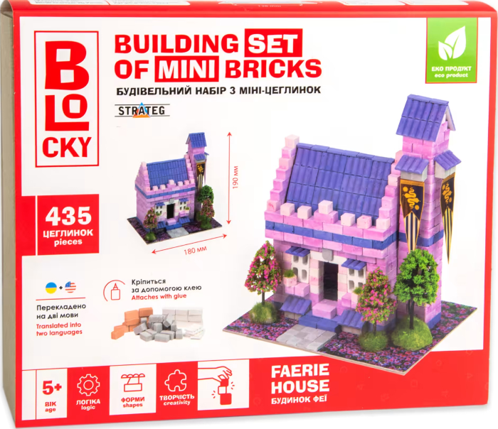 Конструктор из природных материалов Strateg BLOCKY Дом Феи (31020) - Фото 1