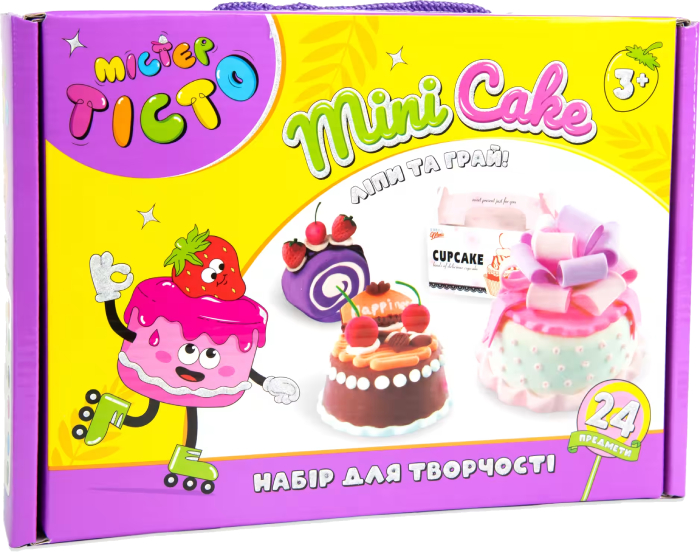 Лепка из теста Strateg Мистер тесто Mini Cake на украинском языке (41007) - Фото 1