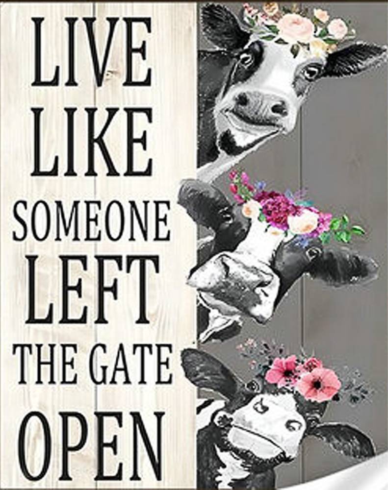 Алмазний живопис Strateg Три корови 30х40 см (GM86860) - Фото 1