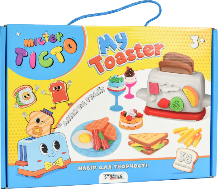 Лепка из теста Strateg Мистер тесто My Toaster на украинском языке (41023) - Фото 1