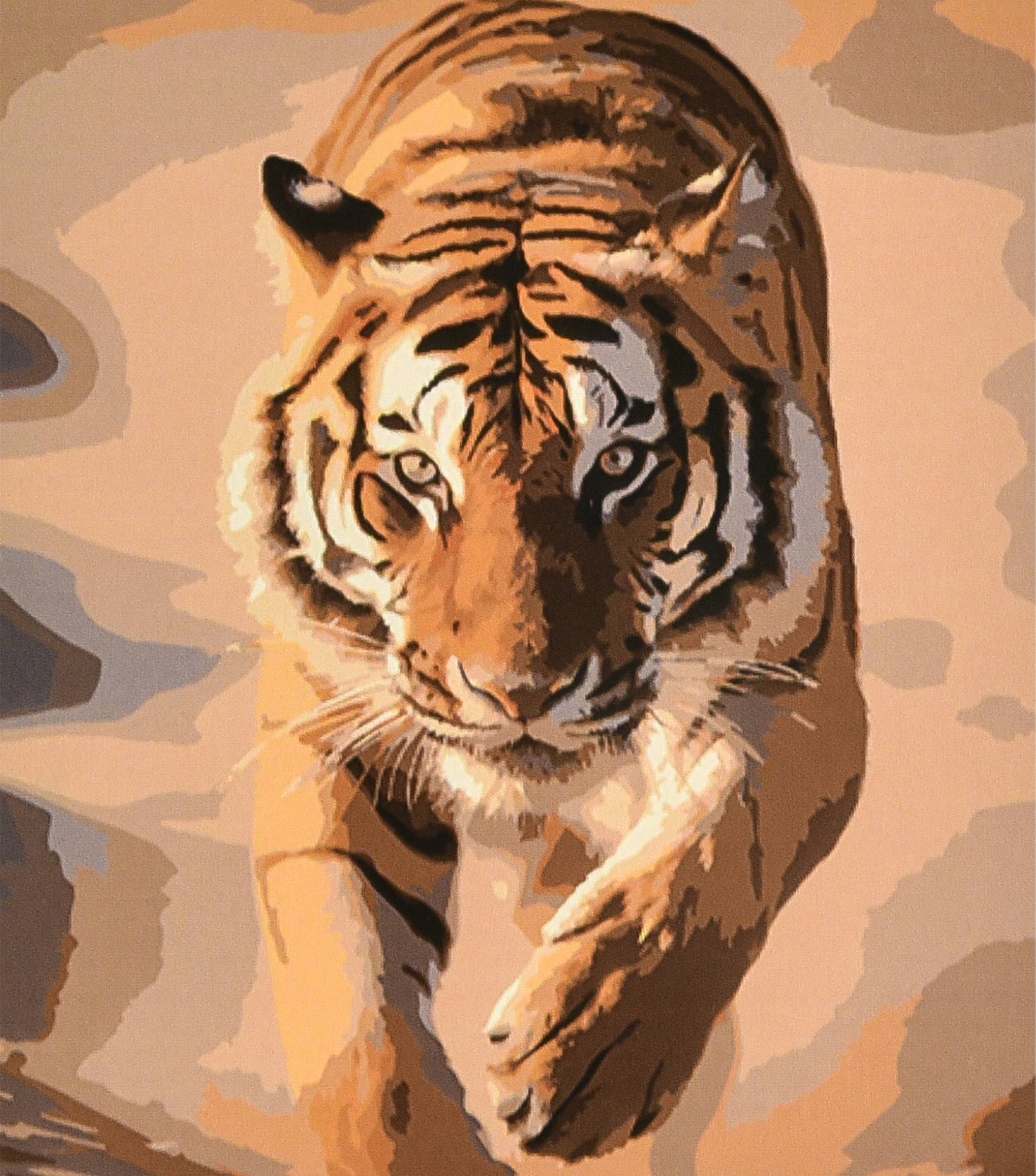 Картина по номерам Strateg Сила и грация тигра 40х50 см (VA-4673) - Фото 1