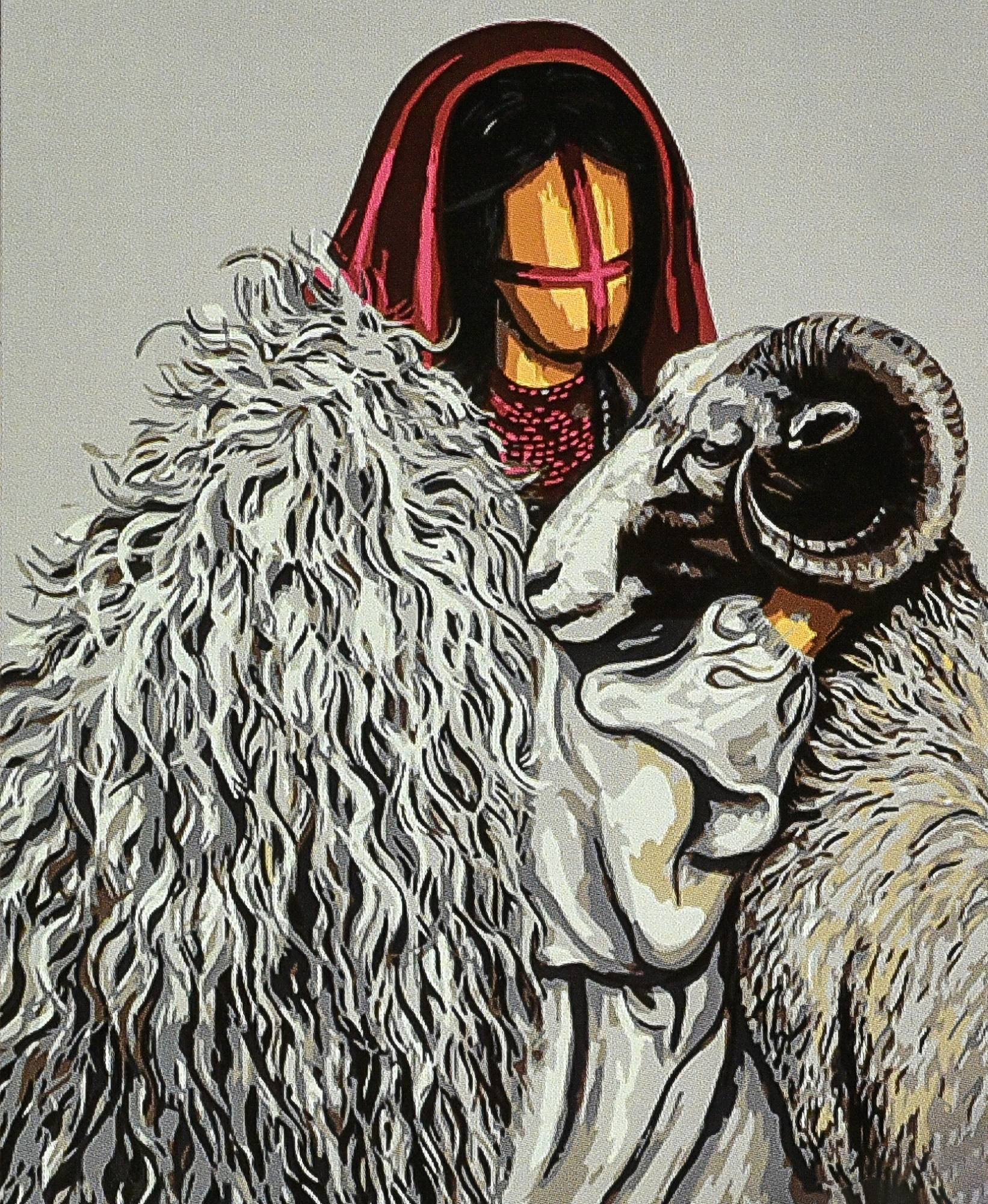 Картина за номерами Strateg Гірська кров на чорному фоні 40х50 см (AH1149) - Фото 1