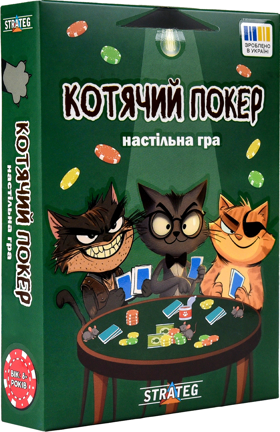 Настольная игра (5-7 лет) Strateg Кошачий покер (30940) - Фото 1