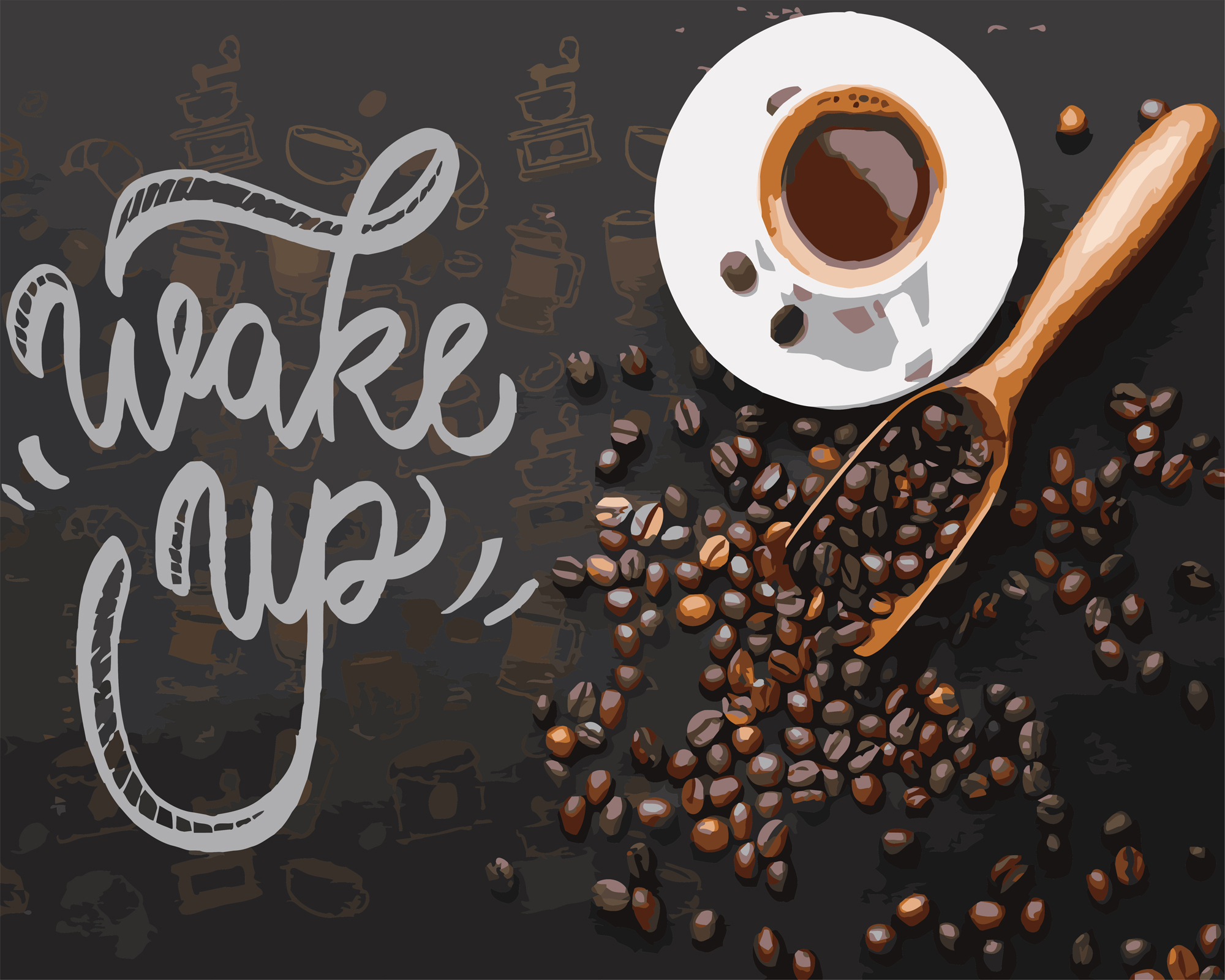 Купить Картина по номерам Strateg Wake up на черном фоне 40х50 см (AH1171-19) - Фото 1 Картина по номерам Strateg Wake up на черном фоне 40х50 см (AH1171-19) - Фото 1