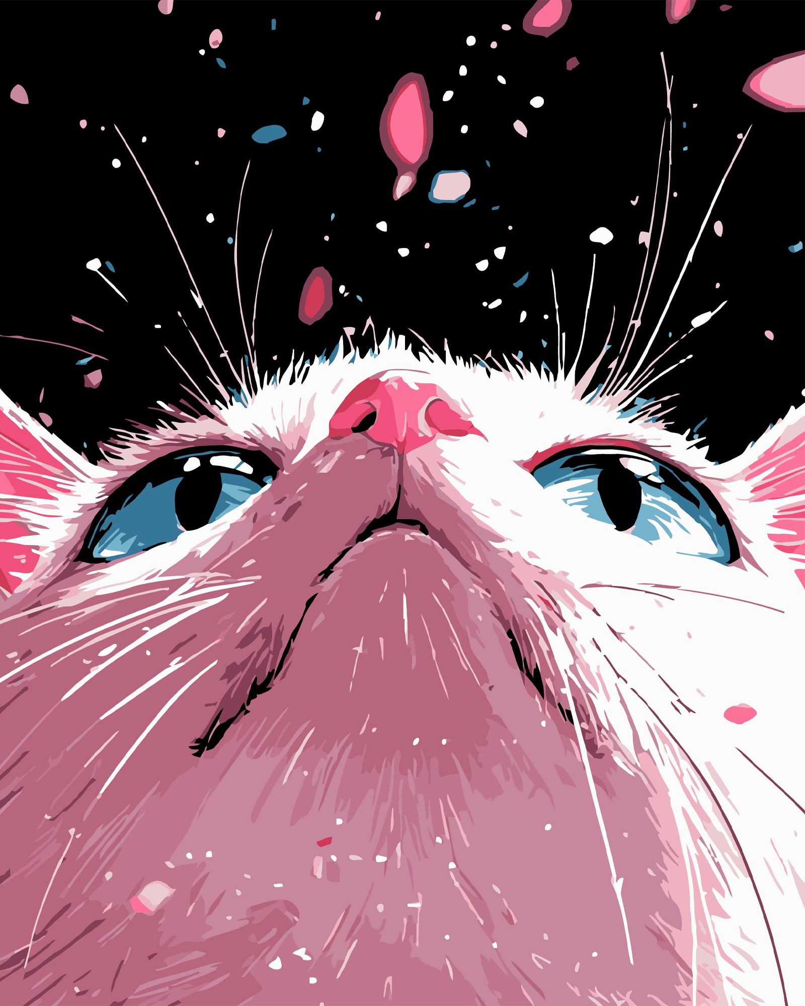 Купить Картина по номерам Strateg Розовый котенок на черном фоне 40х50 см (AH1179-12) - Фото 1 Картина по номерам Strateg Розовый котенок на черном фоне 40х50 см (AH1179-12) - Фото 1