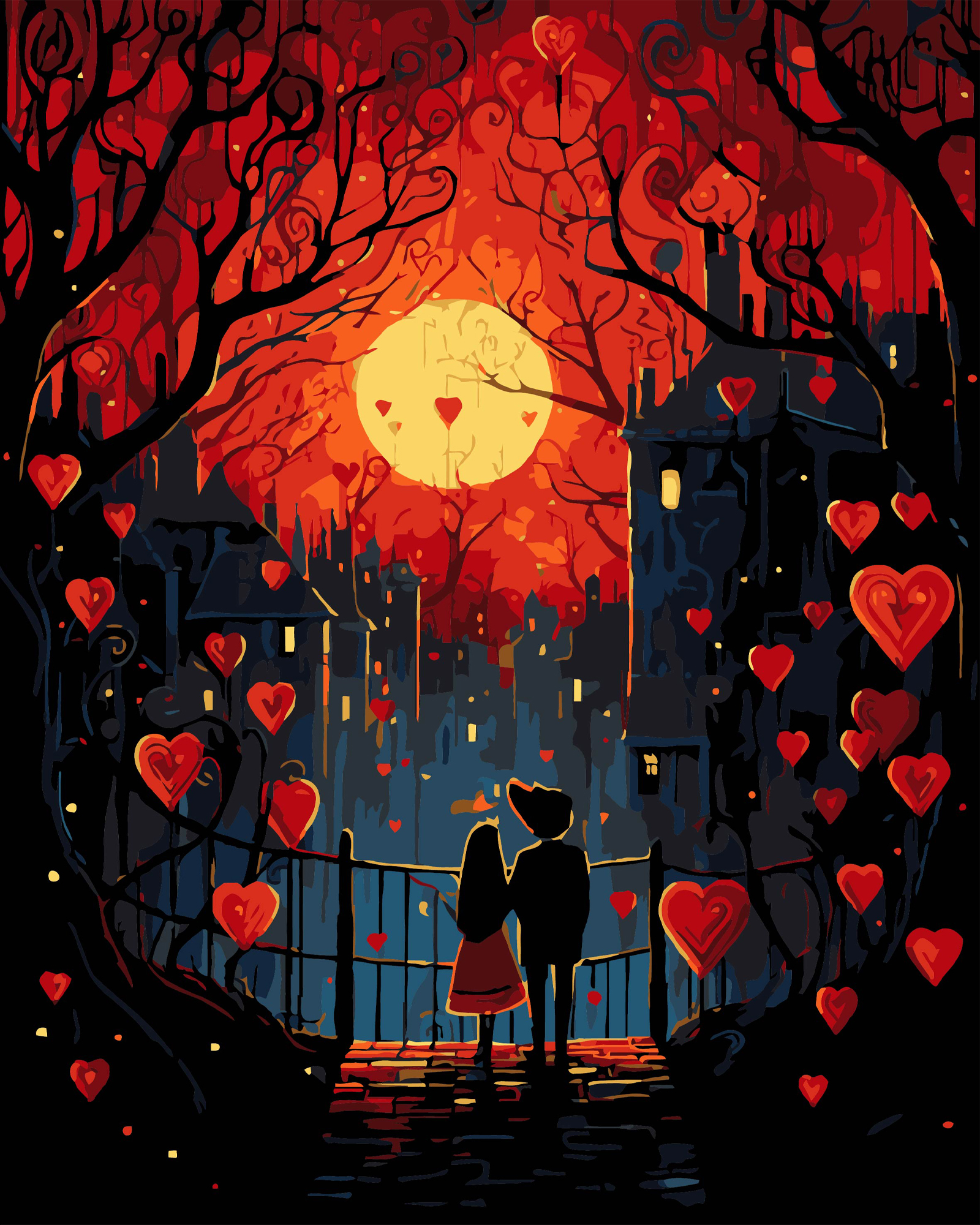 Купить Картина по номерам Strateg Свидание на черном фоне 40х50 см (AH1209-14) - Фото 1 Картина по номерам Strateg Свидание на черном фоне 40х50 см (AH1209-14) - Фото 1