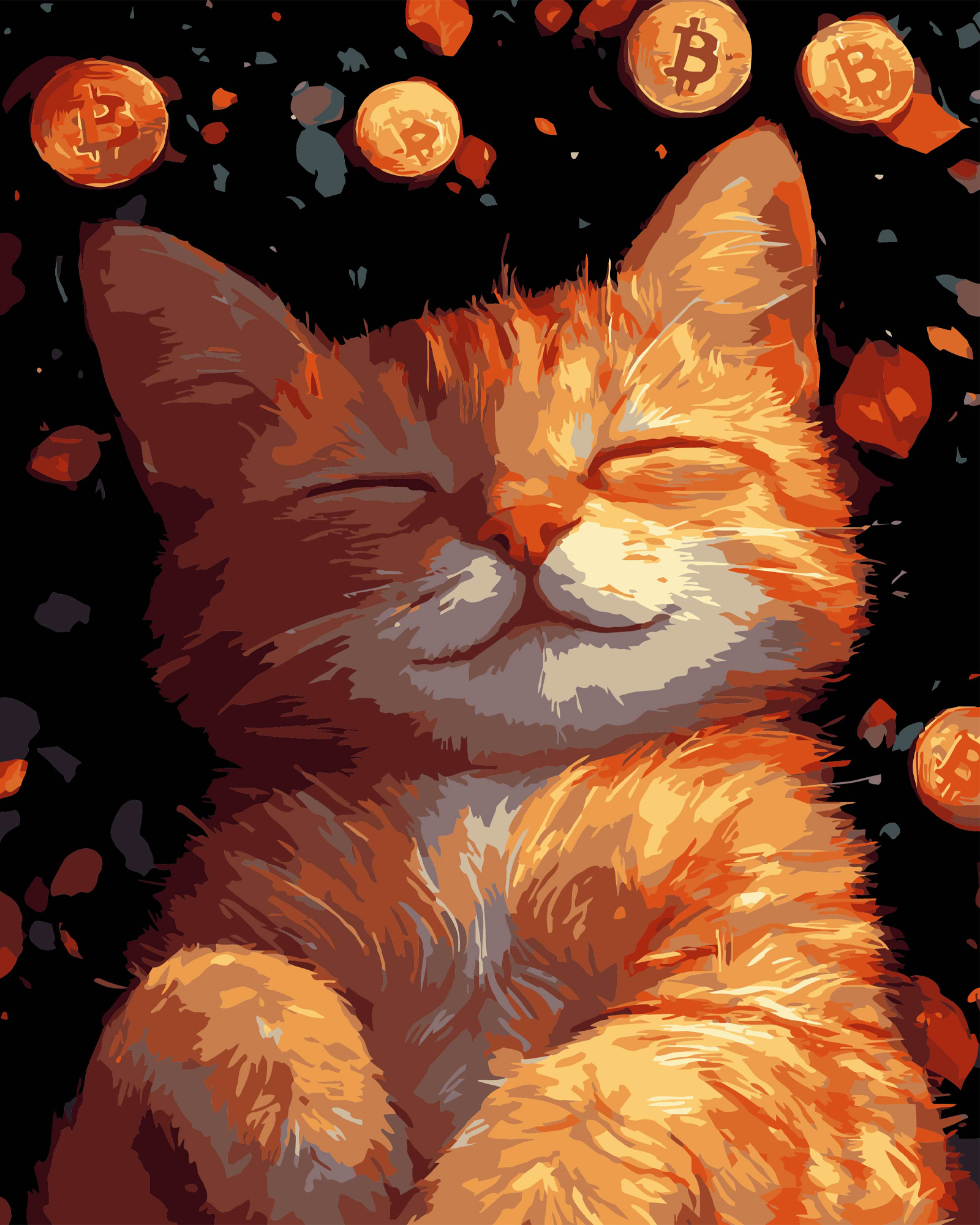 Купить Картина по номерам Strateg Рыжий котенок на черном фоне 40х50 см (AH1216-17) - Фото 1 Картина по номерам Strateg Рыжий котенок на черном фоне 40х50 см (AH1216-17) - Фото 1