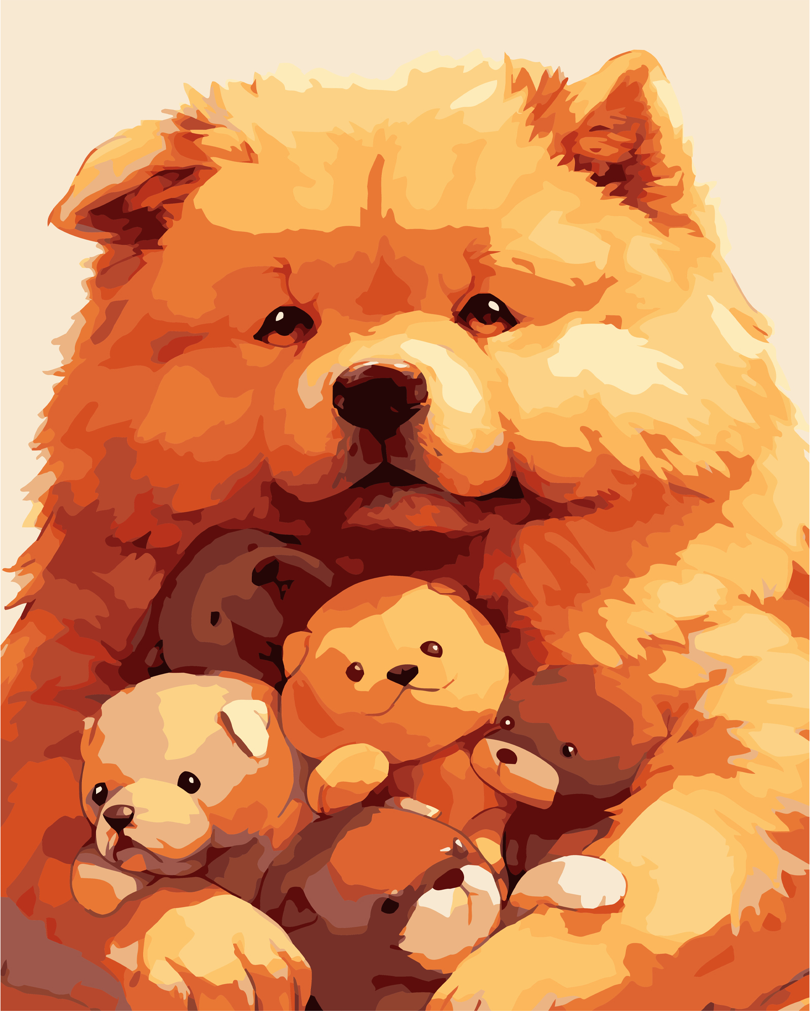 Купить Картина по номерам Strateg Рыжий пес на черном фоне 40х50 см (AH1222-17) - Фото 1 Картина по номерам Strateg Рыжий пес на черном фоне 40х50 см (AH1222-17) - Фото 1