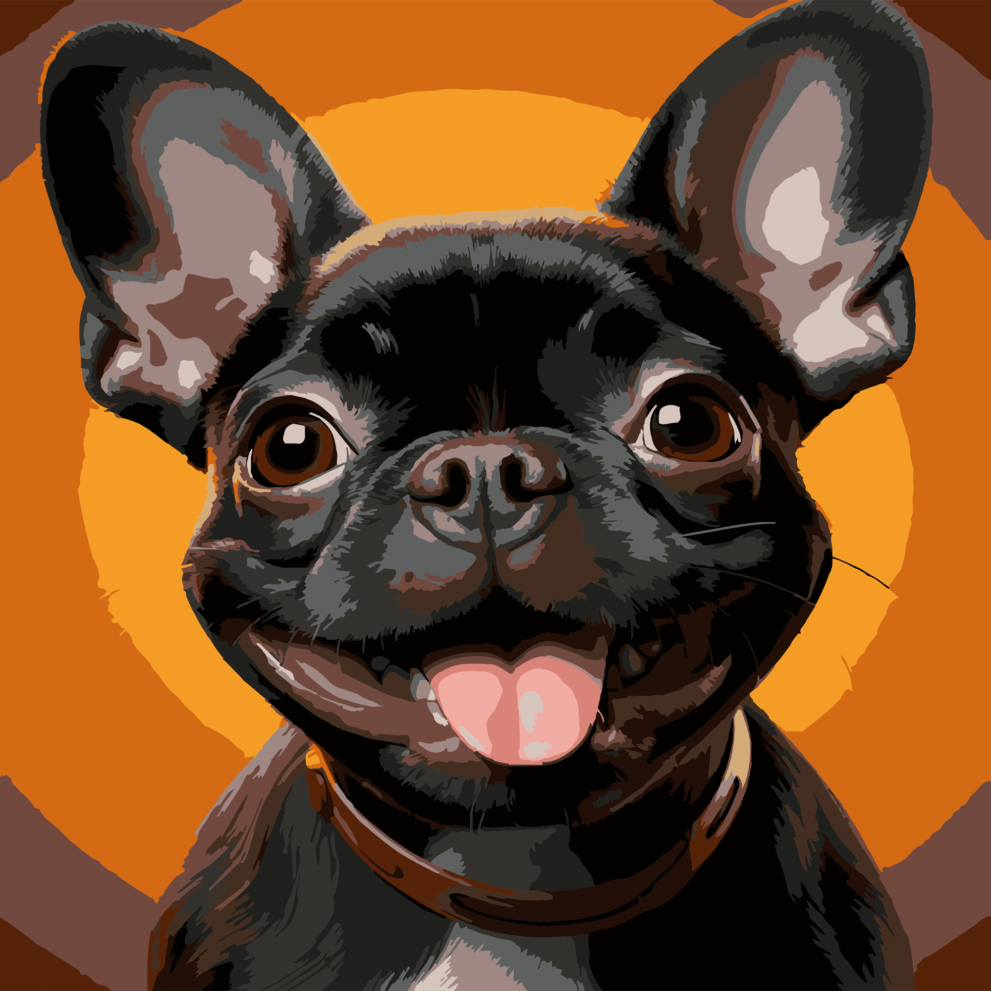 Картина за номерами Strateg Усміхнений бульдог 30х30 (ES-0902) - Фото 1