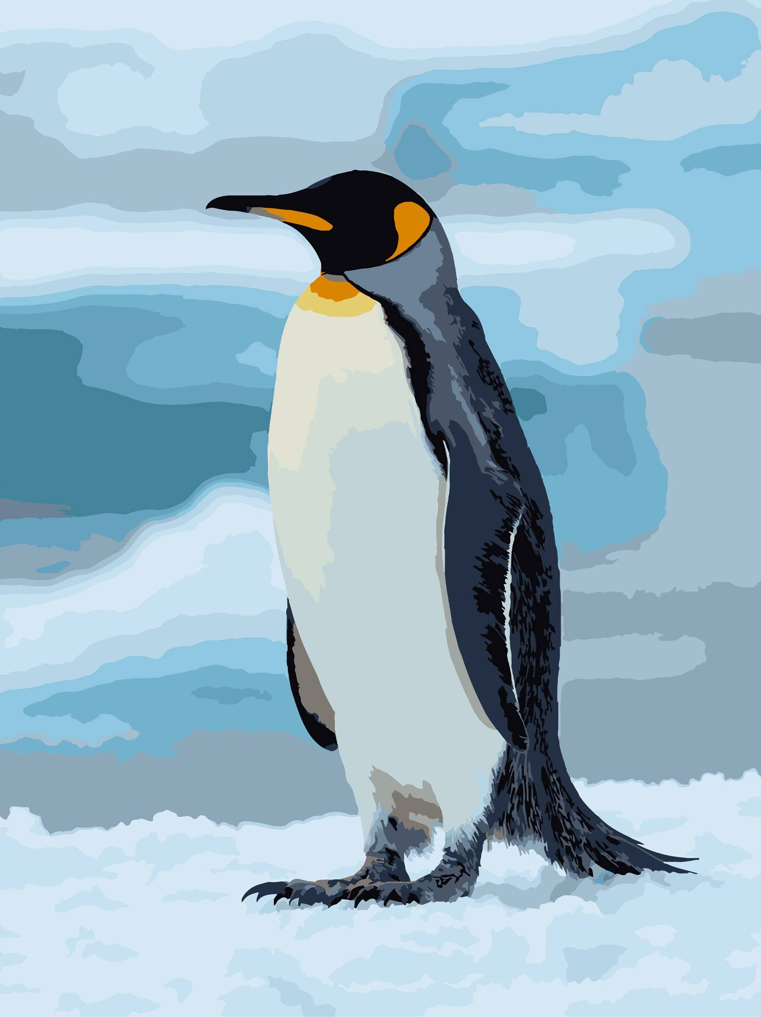 Картина за номерами Strateg Пінгвін на льоду 30х40 (SS-1264) - Фото 1