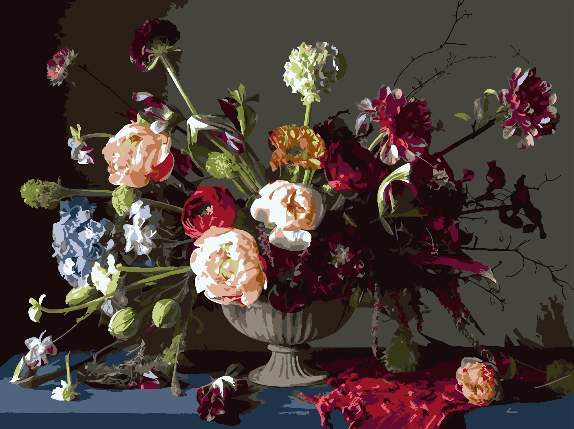 Картина за номерами Strateg Розкішний букет 30х40 (SS-1271) - Фото 1