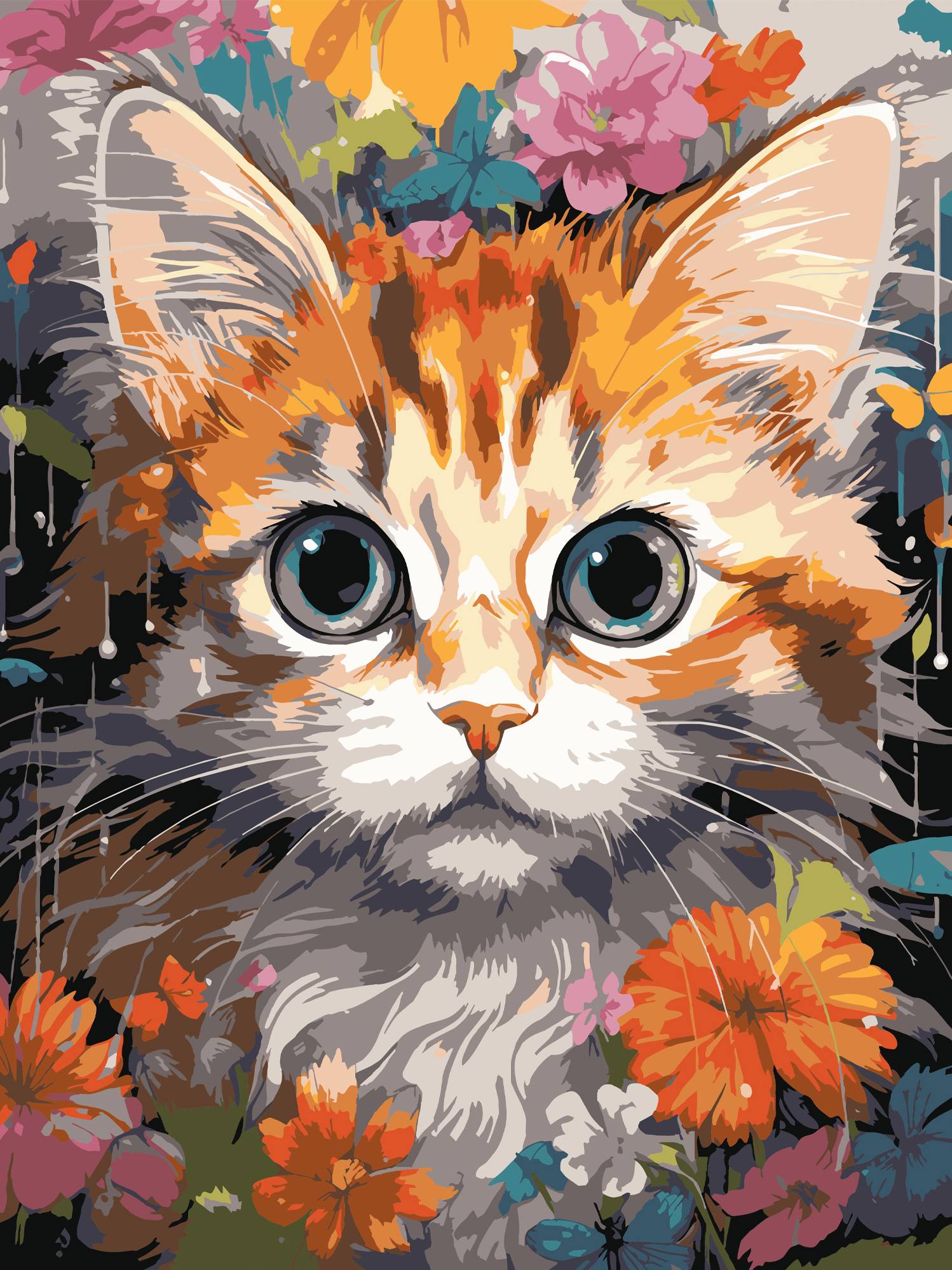 Картина за номерами Strateg Руде кошеня 30х40 (SS-1290) - Фото 1