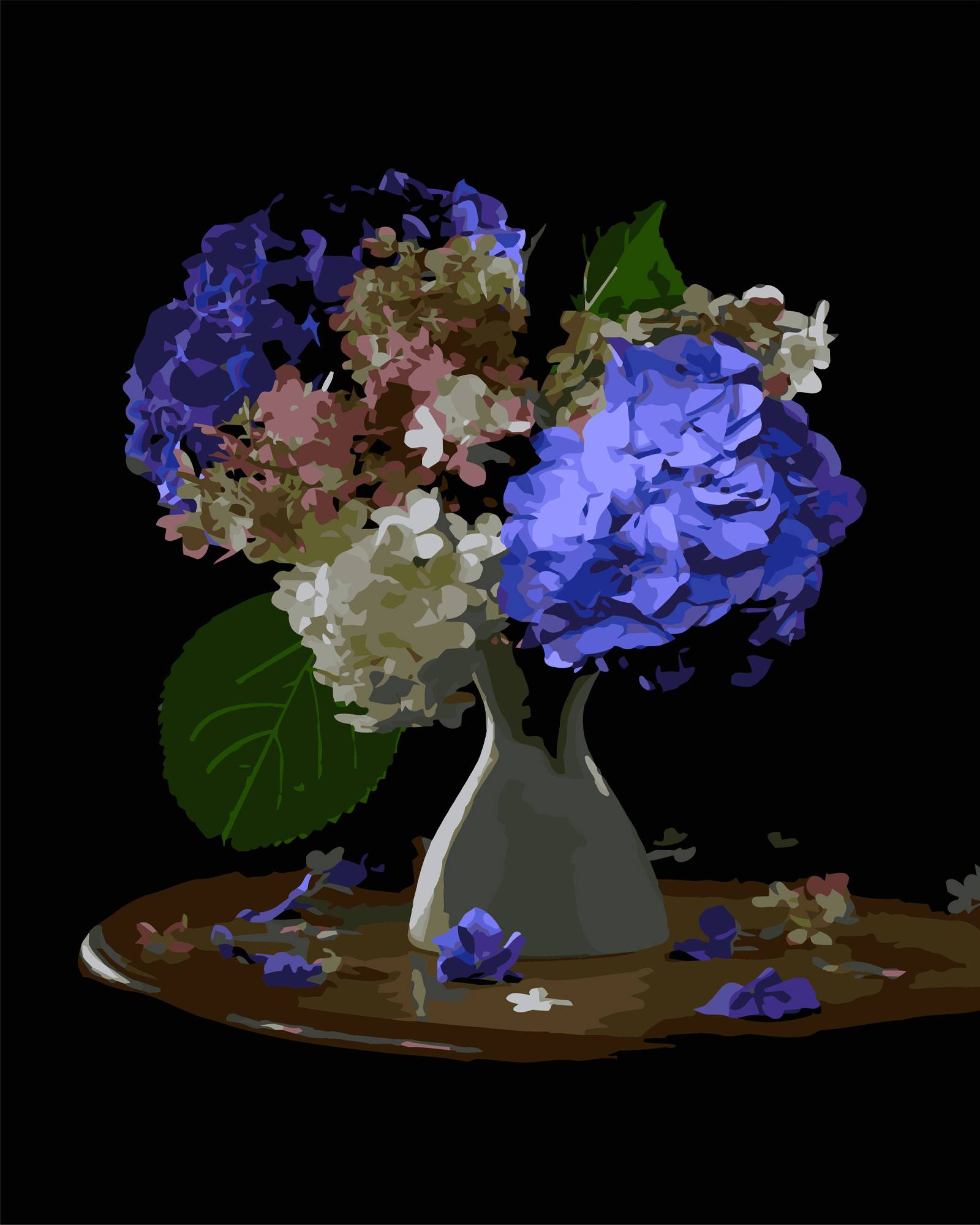 Картина по номерам Strateg Яркие гортензии 40х50 (AH1278) - Фото 1