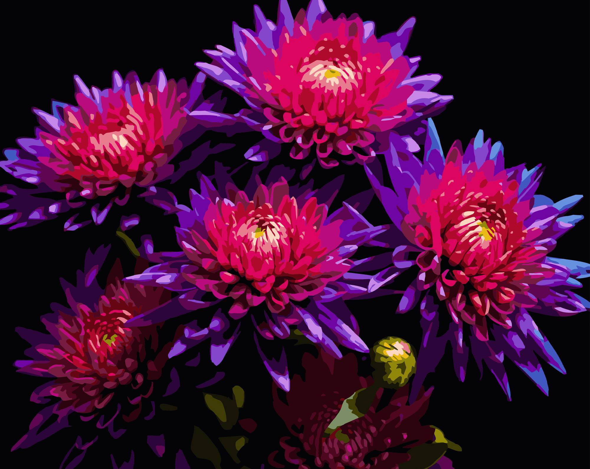 Картина по номерам Strateg Айстри 40х50 (AH1298) - Фото 1