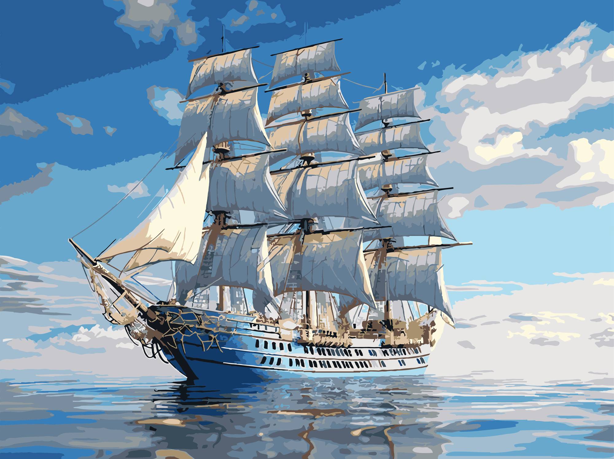 Картина за номерами Strateg Корабль на горизонті 30х40 (SS-1314) - Фото 1