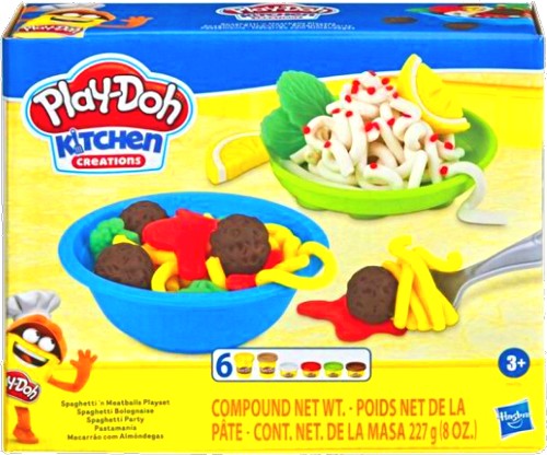 Набори для ліплення Play Doh Hasbro Play-Doh Кухонні приналежності SPAGHETTI N MEATBALLS PLAYSET (E7253_E8680) - Фото 1